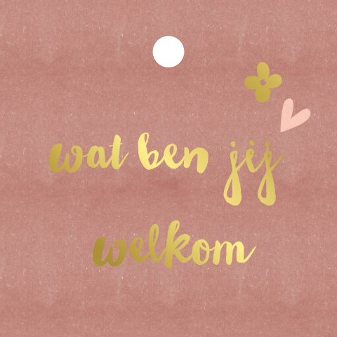 Vierkant goudfolie welkom | 16 stuks